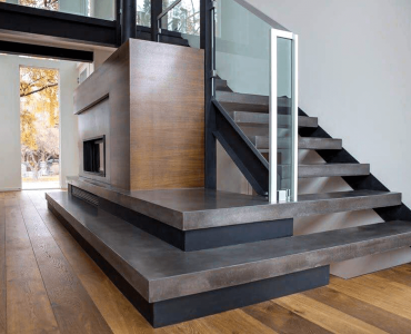 modern steel staircase
